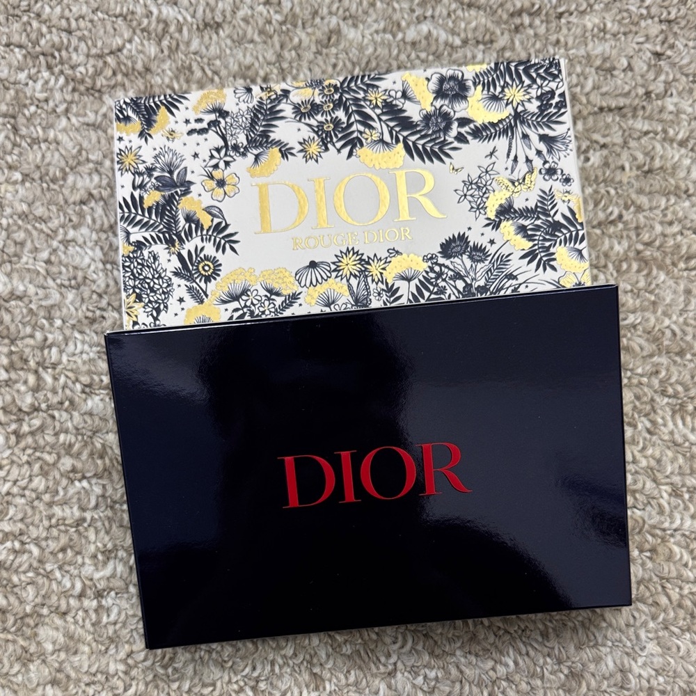 (SOLD)Dior Rouge Floral Box with Gold and Black Accents